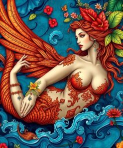 Byzantine Tropical Ocean Nymph Paint By Numbers