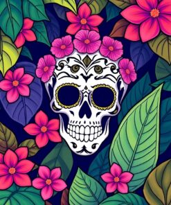 Tropical Leaves Paint Numbers