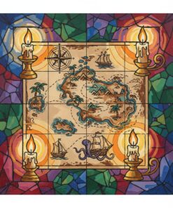 Candlelit Vintage Island Chart Paint By Numbers