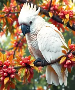 Canopy Resting White Cockatoo Paint By Numbers