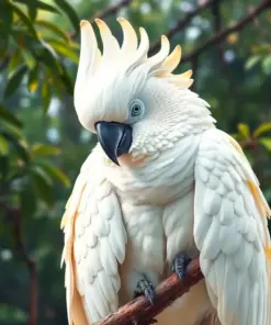 Canopy Resting White Cockatoo Paint By Numbers