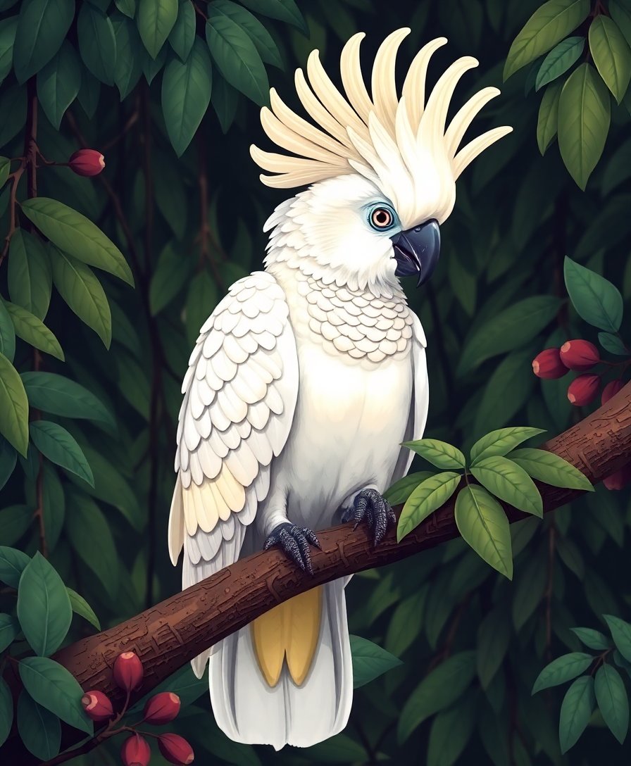 White Cockatoo Paint Numbers White Cockatoo Paint Numbers