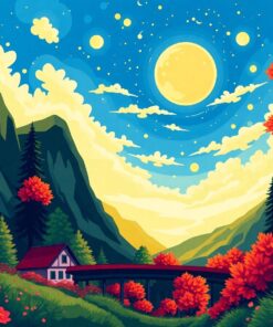 Tropical Palms Paint Numbers