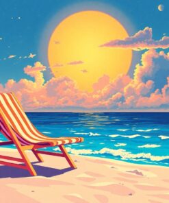 Cape Canaveral Sun Lounger Paint By Numbers