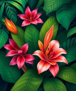 Jungle Bloom Paint Numbers