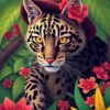 Tropical Feline Paint Numbers