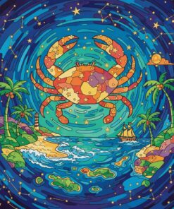 Caribbean Cancer Star Chart Paint By Numbers