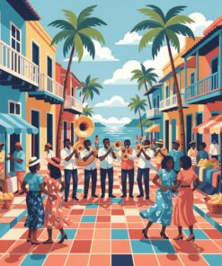 Caribbean Street Brass Rhythm Paint By Numbers