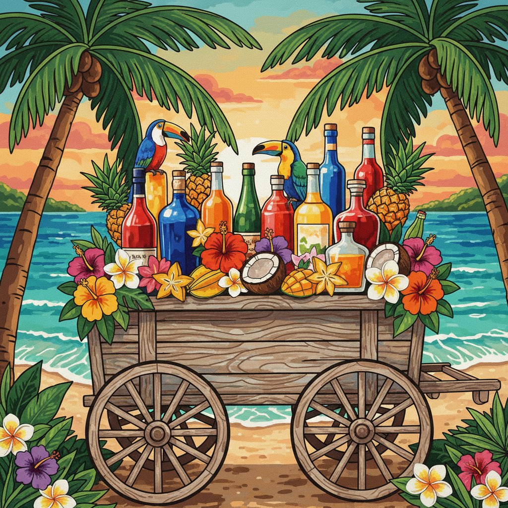 cart-of-tropical-spirits-paint-by-numbers-kit-holiday-art