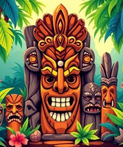 Jungle Shrine Paint Numbers