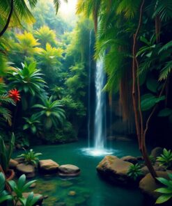 Jungle Cenote Paint Numbers