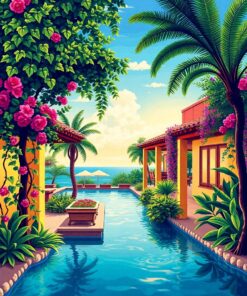 Terrace Vines Paint Numbers