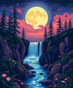 Vintage Moonscape Paint Numbers