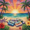 Cassettes Under Island Sun Paint By Numbers