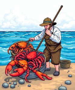 Coastal Crustaceans Paint Numbers