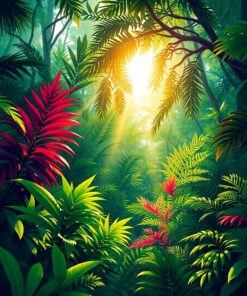 Jungle Sunlight Paint Numbers