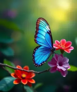 Catching The Blue Morpho paint by numbers