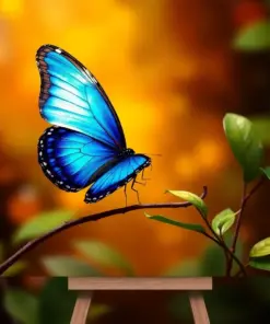 Catching The Blue Morpho paint by numbers