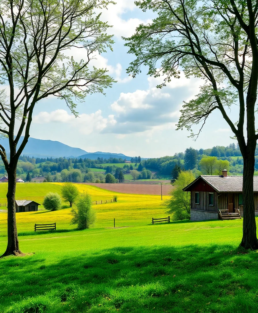 Idyllic Pastoral Countryside