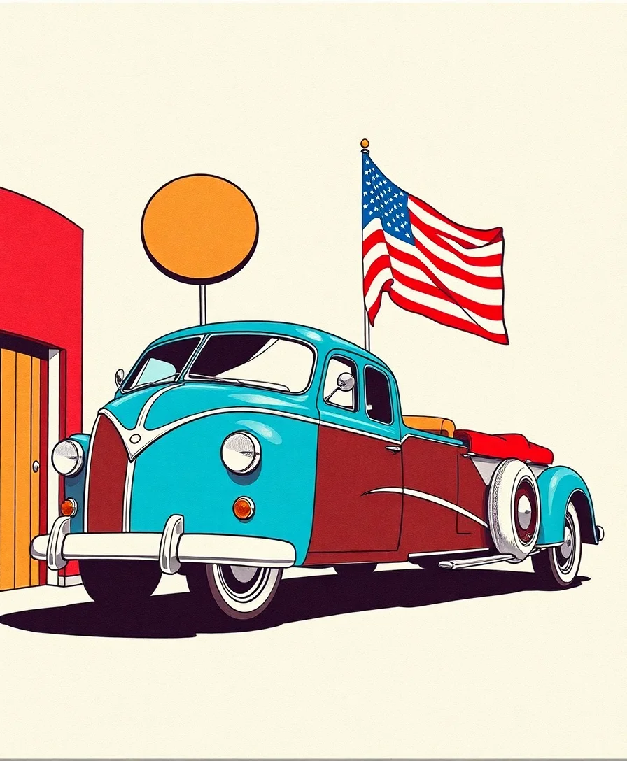Vintage Americana Pop Art