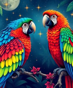 Macaw Duo Paint Numbers
