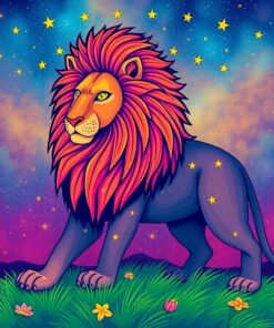 Lion Stars Paint Numbers