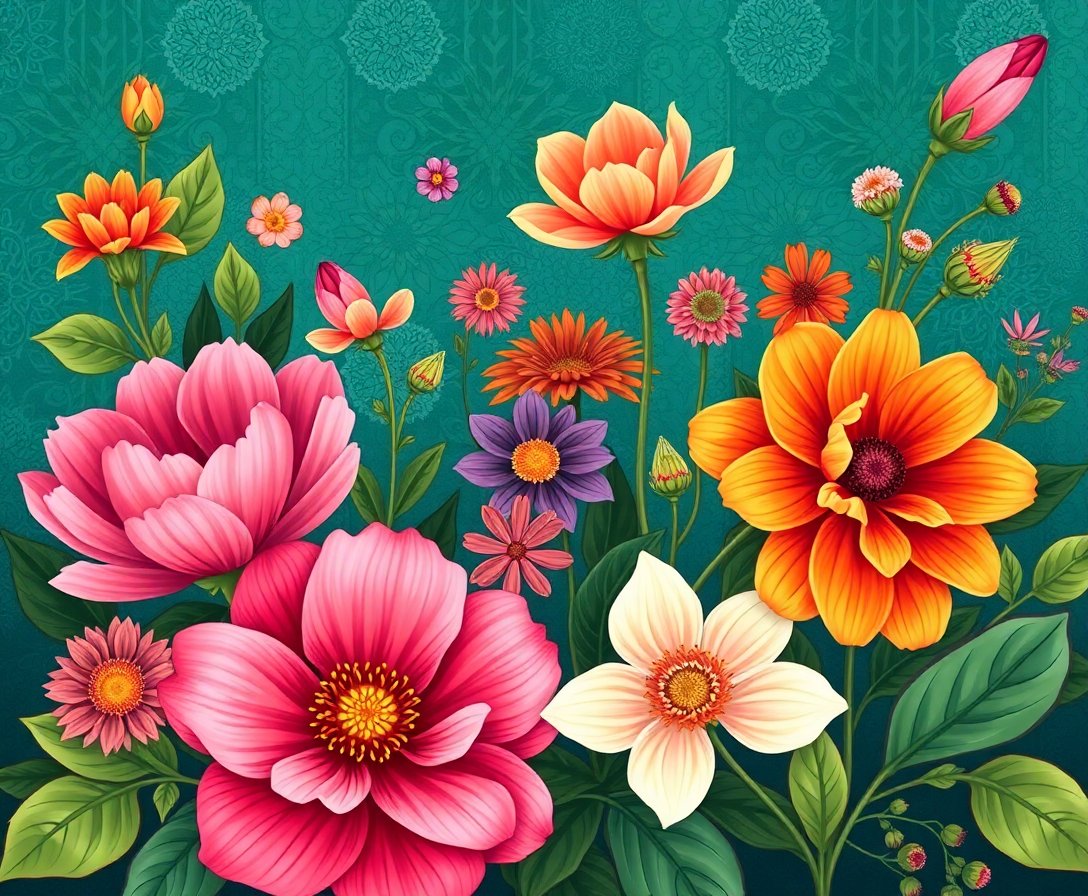 celtic-exotic-vintage-blooms-paint-by-numbers-kit-floral