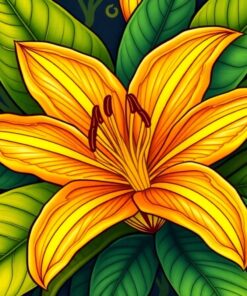 Tropical Lily Paint Numbers