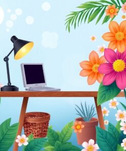 Chamomile Tropical Explorer Desk Paint By Numbers