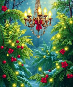 Holiday Ferns Paint Numbers