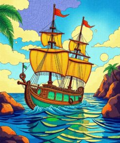 Glass Ship Paint Numbers