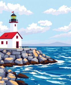 Charting The Coastal Beacon Paint By Numbers
