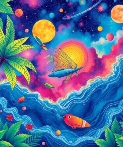 Tropical Cosmos Paint Numbers