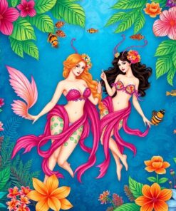 Charting Tropical Ocean Nymphs Paint By Numbers