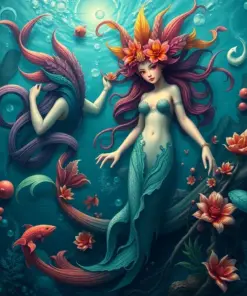 Charting Tropical Ocean Nymphs Paint By Numbers