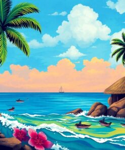 Charting Tropical Pacific Waters Paint By Numbers