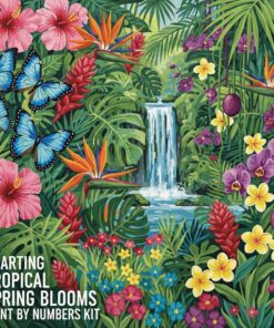 Charting Tropical Spring Blooms Paint By Numbers