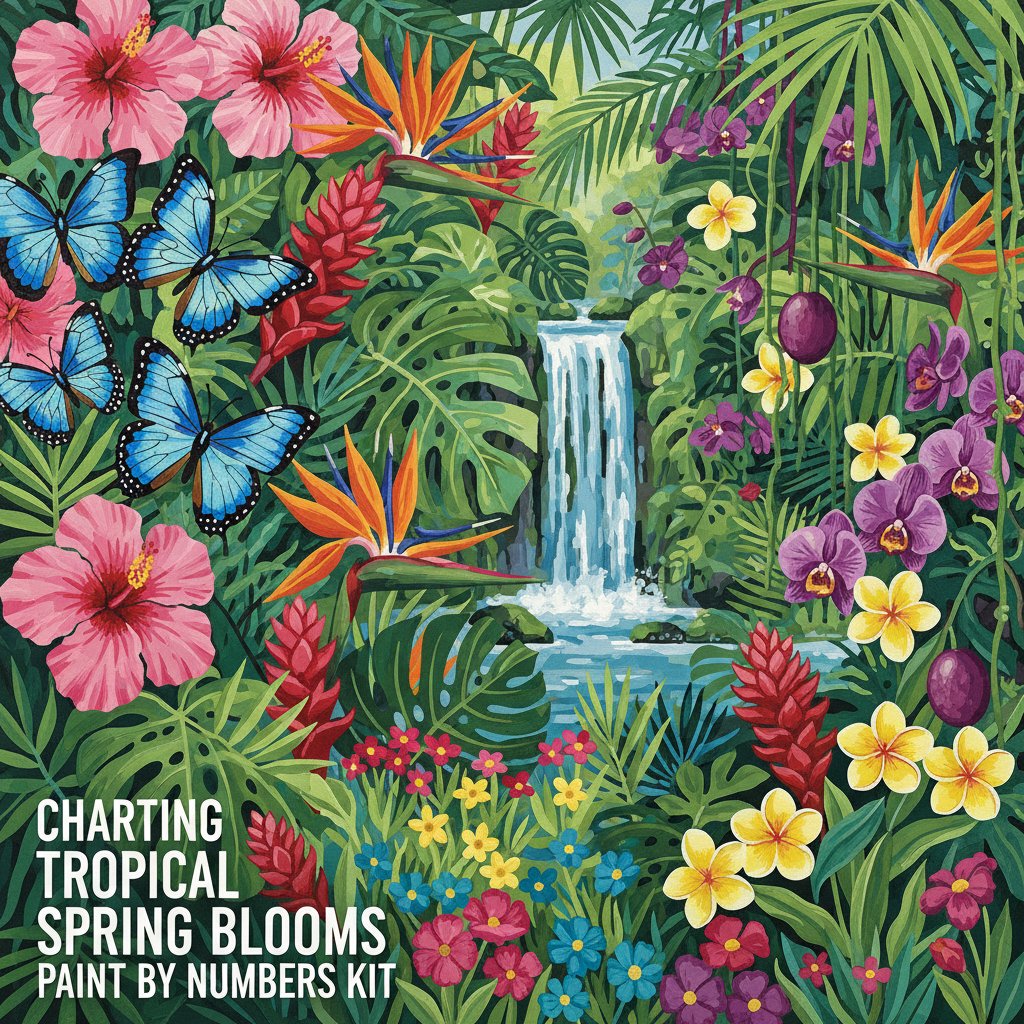 charting-tropical-spring-blooms-paint-by-numbers-kit