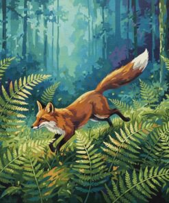Chasing Through Realistic Ferns Paint By Numbers