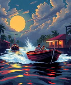 Speedboat Run Paint Numbers