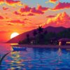 Cinematic Tropic Sunset Paint By Numbers