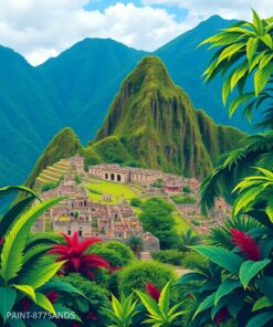 Tropical Ferns Paint Numbers