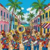 Classic Bahamian Street Brass Paint By Numbers