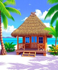 Thatched Cabin Paint Numbers