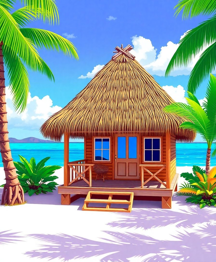 Thatched Cabin Paint Numbers Thatched Cabin Paint Numbers