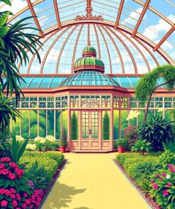 Botanical Pavilion Paint Numbers