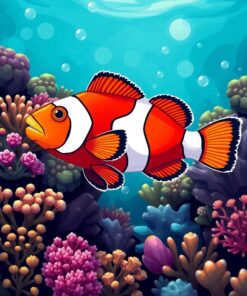 Coastal Clownfish Paint Numbers