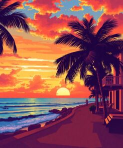 Coastal Sunset Paint Numbers