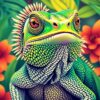 Iguana Portrait Paint Numbers