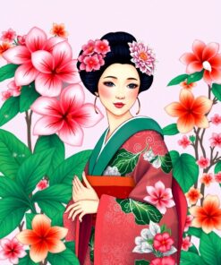 Tropical Blooms Paint Numbers